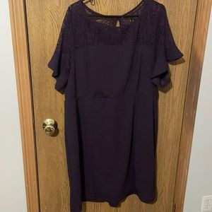 Torrid 3XL Deep Purple Knee Length Cocktail Dress